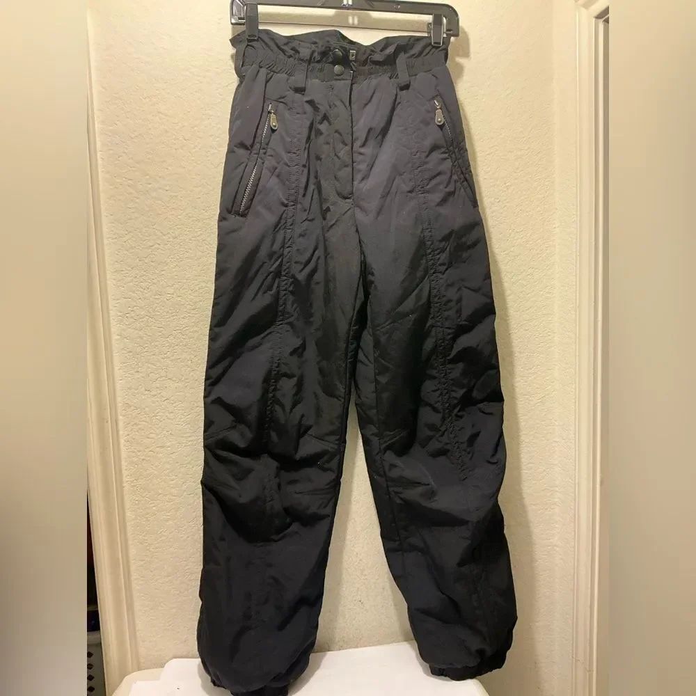 Kaelin Thermolite Ski Pants Black Front Zip Women’s Pocket Snow Board
